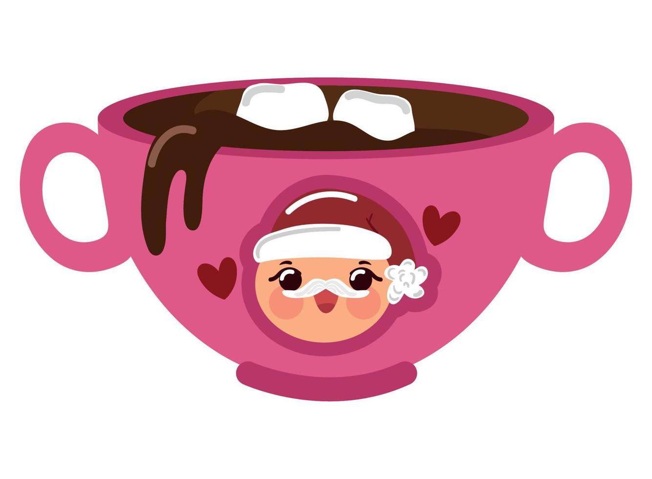 chocolat chaud pour noël vecteur