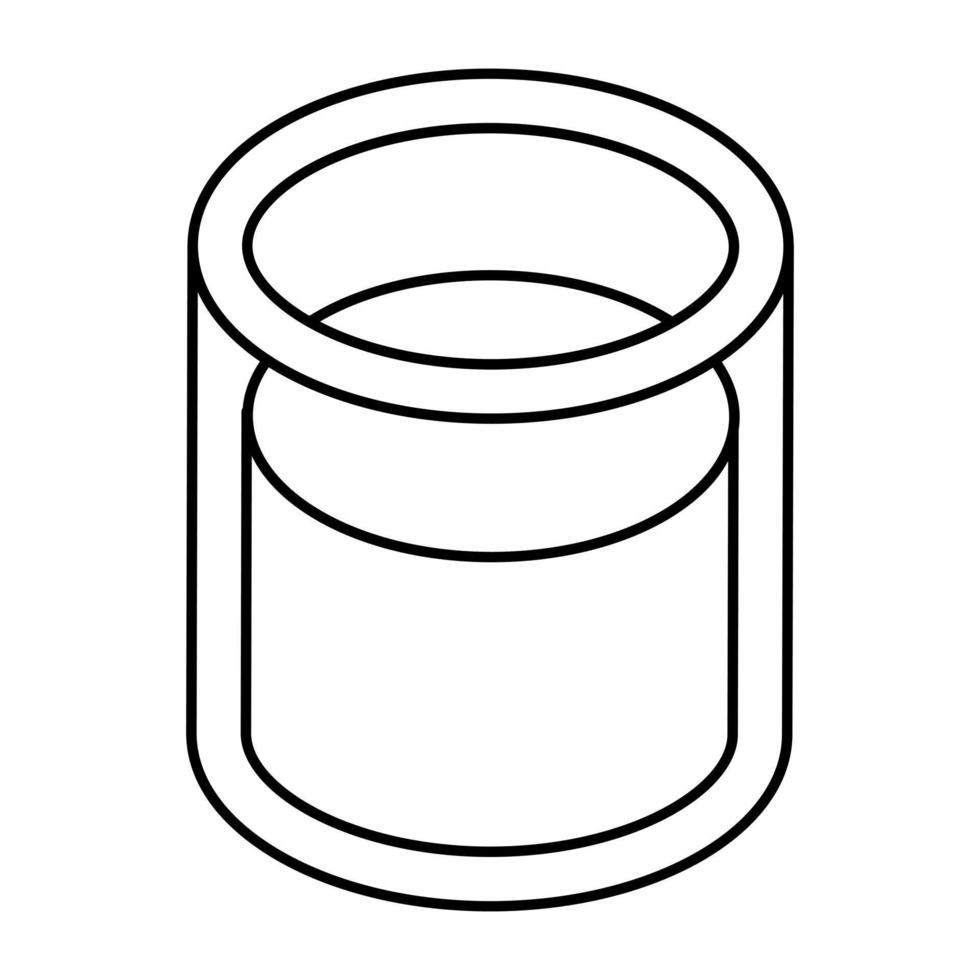 une icône de conception modifiable de verre à boire vecteur