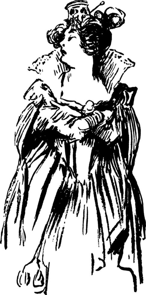 reine, illustration vintage vecteur