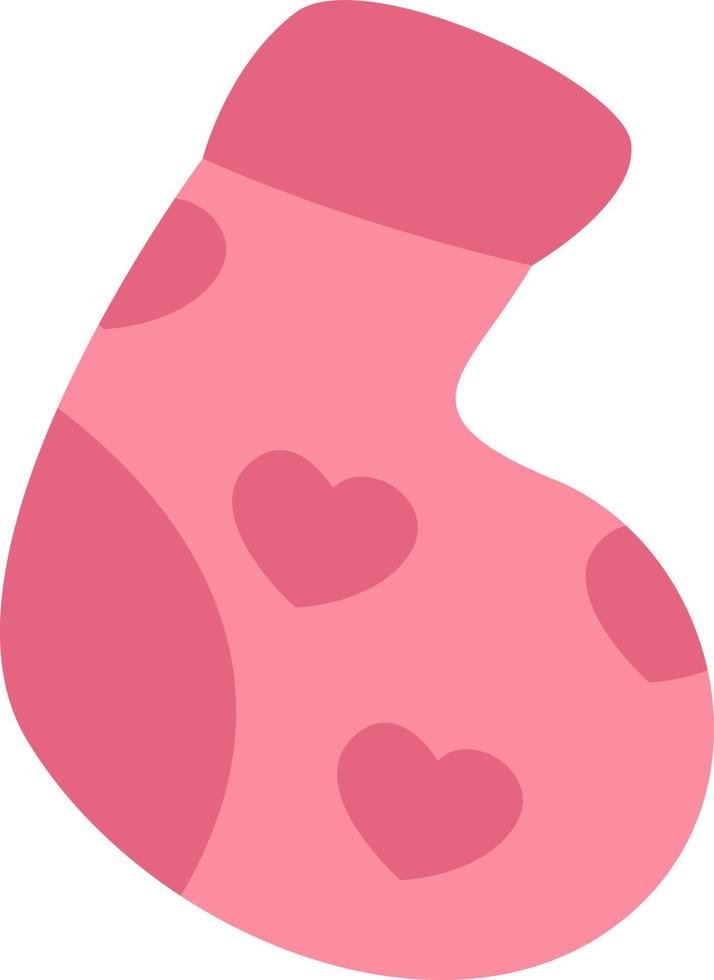 Chaussette bébé rose, illustration, vecteur, sur un fond blanc.v vecteur