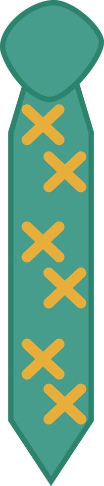 cravate homme avec symbole x, illustration, vecteur, sur fond blanc. vecteur
