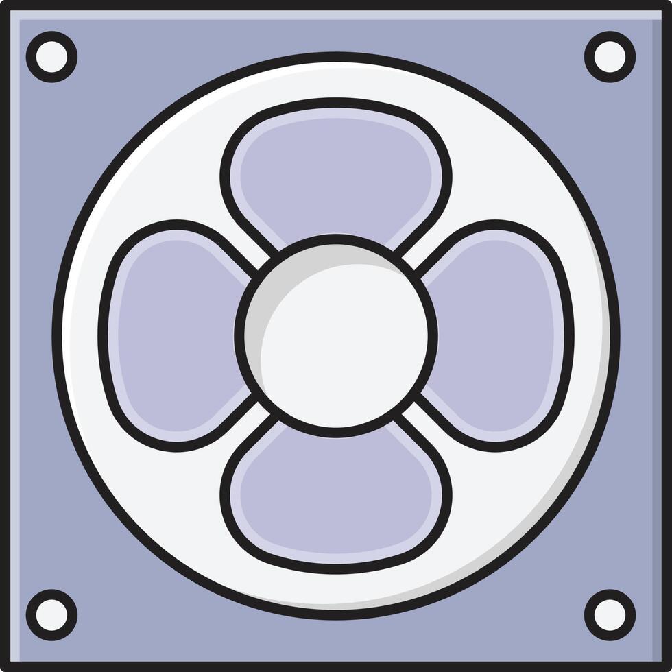 illustration vectorielle de ventilateur sur fond.symboles de qualité premium.icônes vectorielles pour le concept et la conception graphique. vecteur