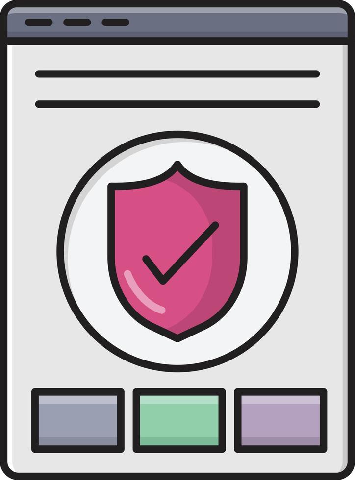 illustration vectorielle de sécurité sur un fond. symboles de qualité premium. icônes vectorielles pour le concept et la conception graphique. vecteur