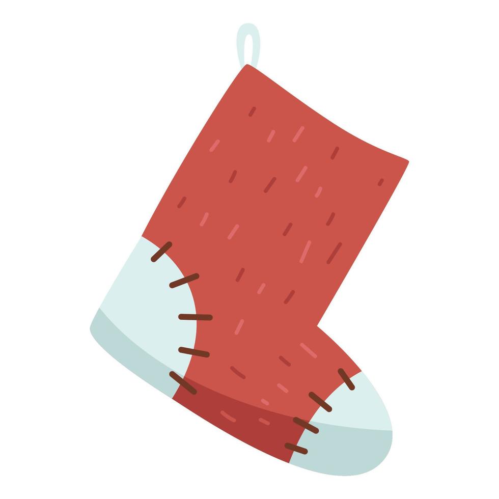 chaussette de noël pour cadeaux et bonbons. illustration vectorielle sur fond clair vecteur