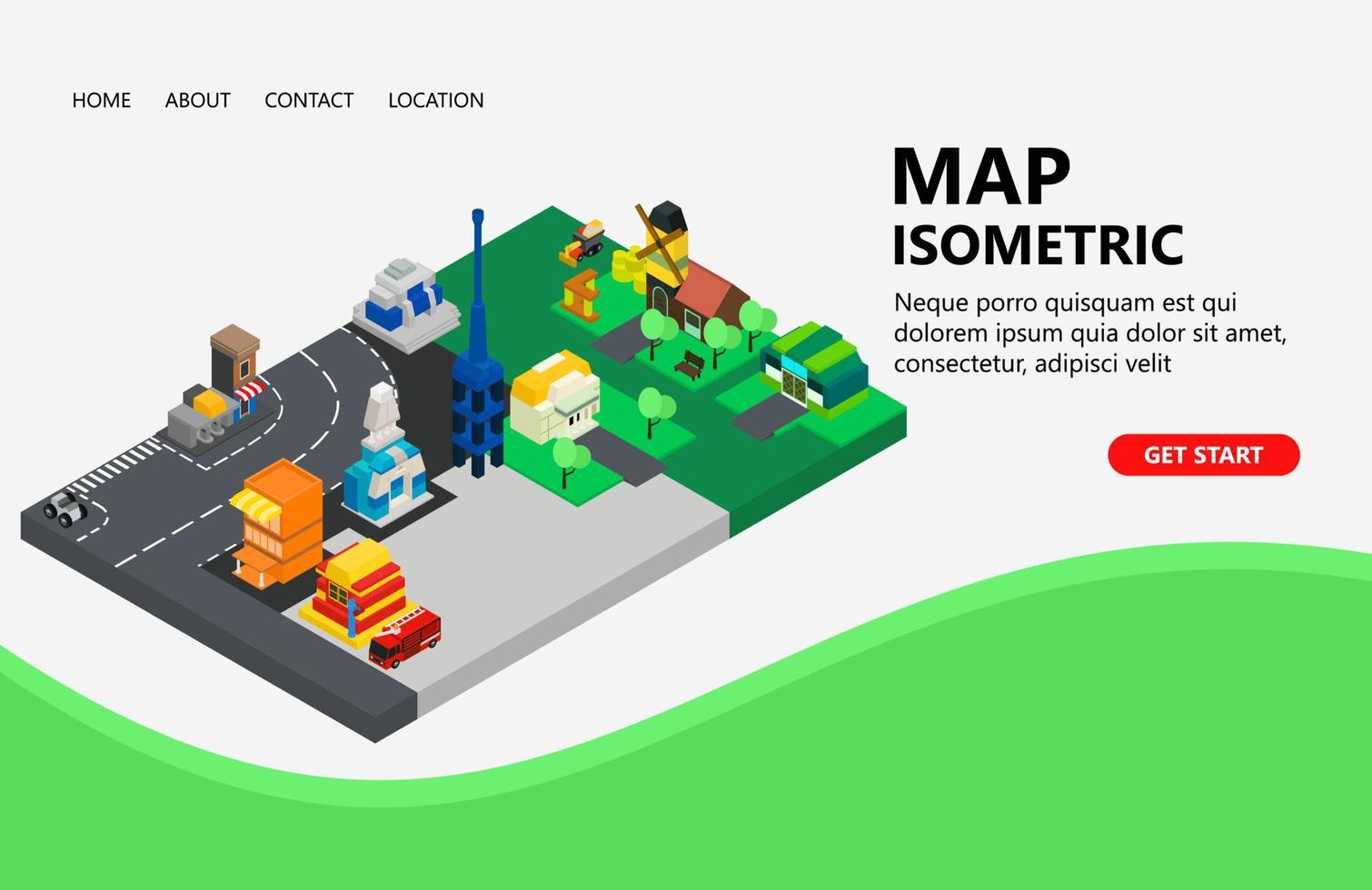 illustration d'une carte de l'emplacement des représentants du gouvernement adaptée à la page de destination, aux dépliants, aux infographies et à d'autres éléments graphiques liés au vecteur