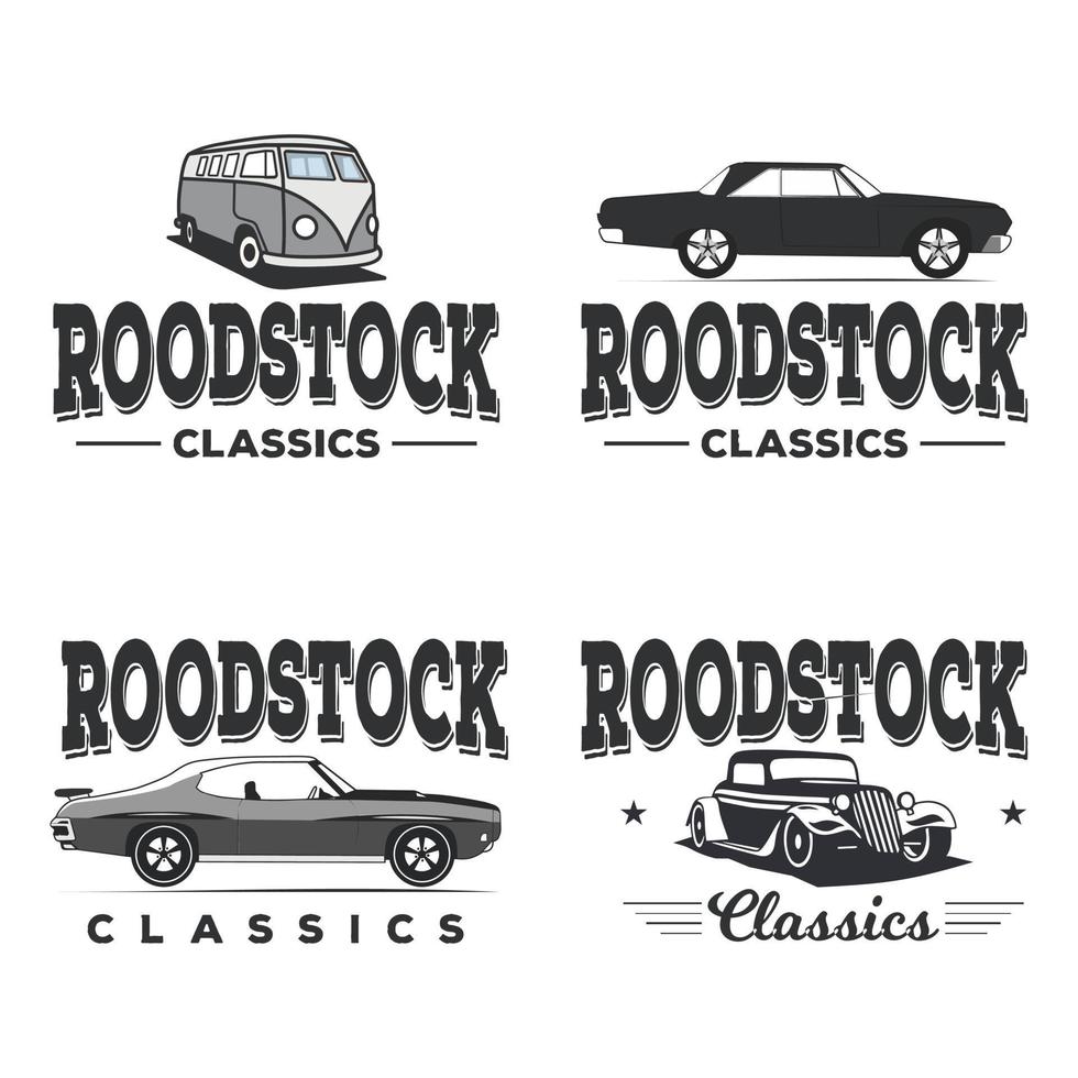 vecteur de logo de voiture classique