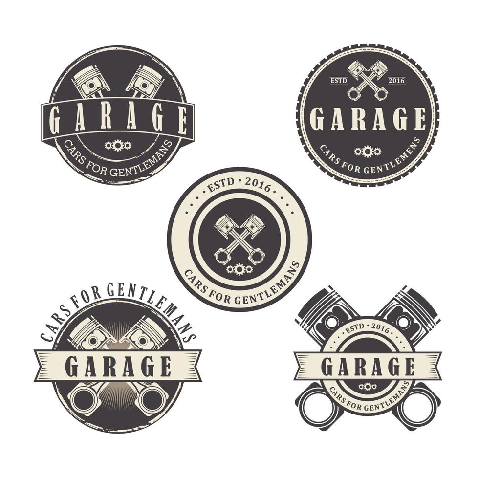 garage pour vecteur de logo messieurs.