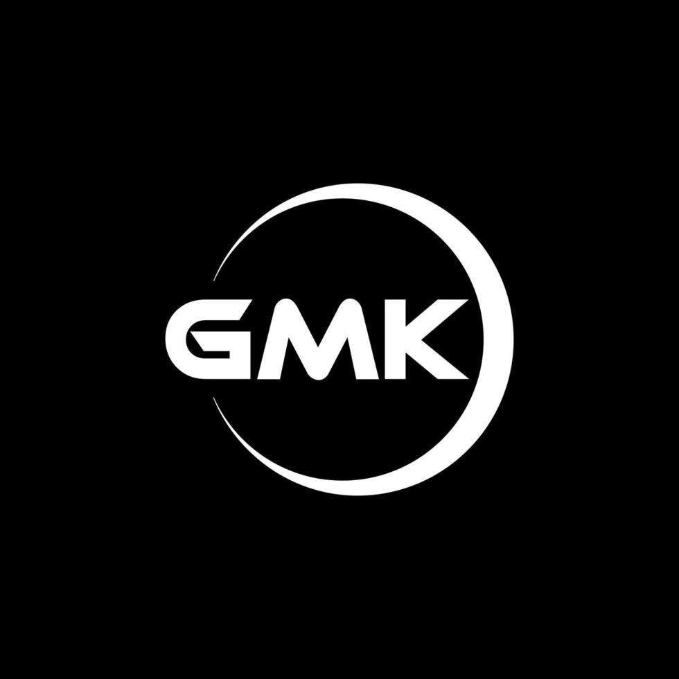 création de logo de lettre gmk en illustration. logo vectoriel, dessins de calligraphie pour logo, affiche, invitation, etc. vecteur