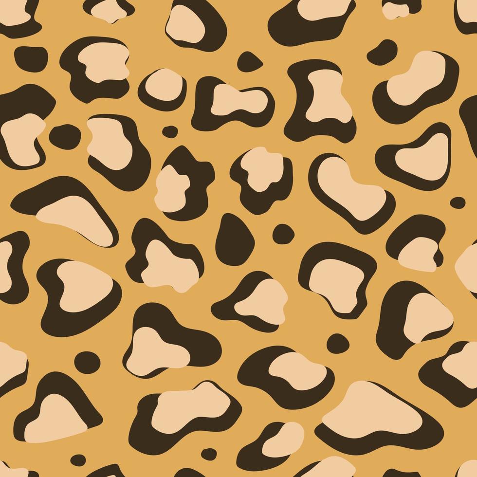 motif sans couture imprimé léopard, fond de peau de guépard à texture vectorielle vecteur