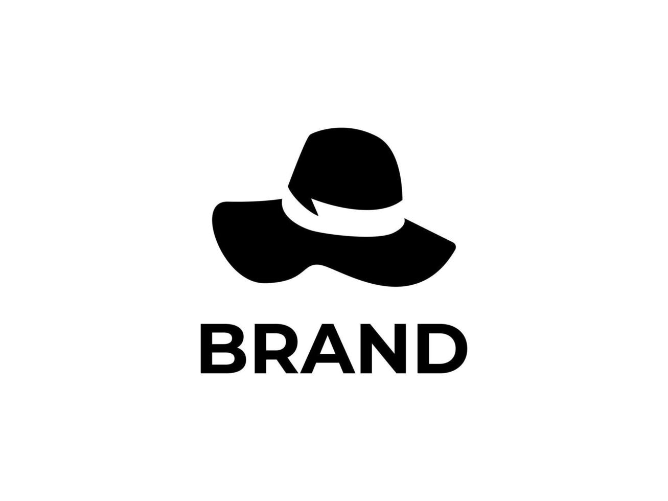 le logo du chapeau de seau pour femme convient aux entreprises du domaine de la mode et autres vecteur