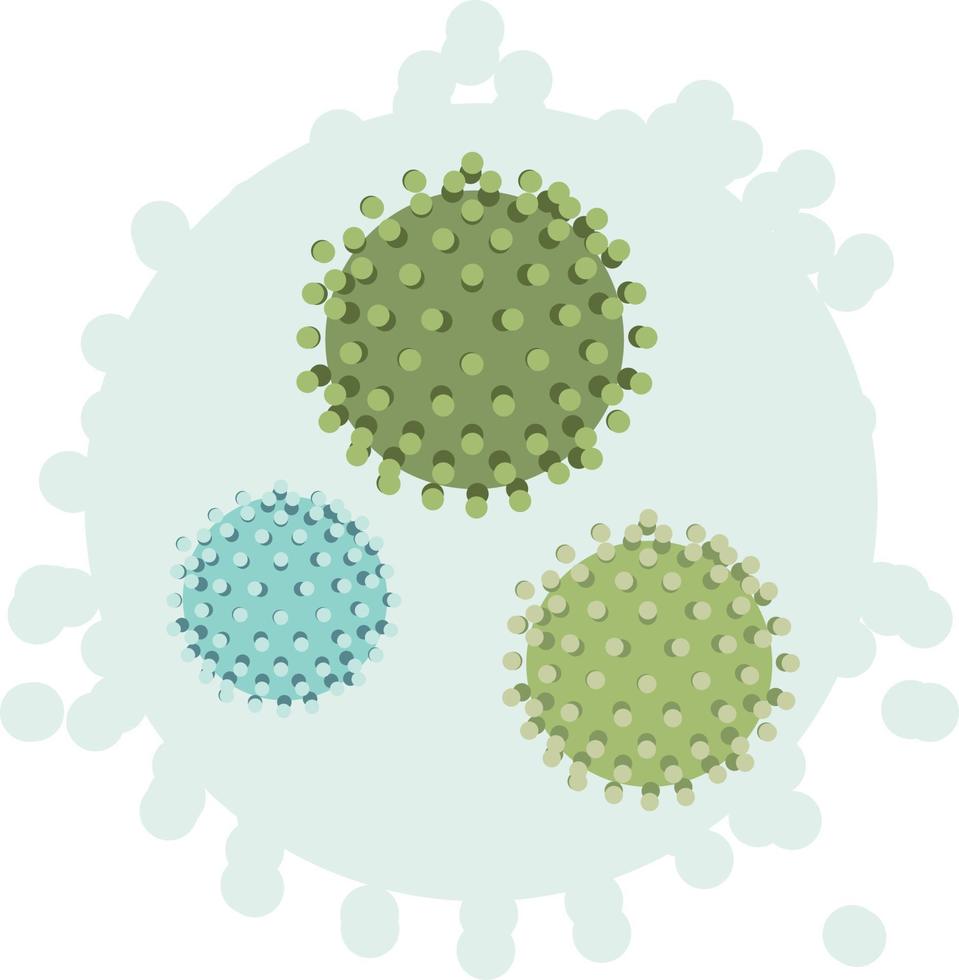 molécule de virus, cellule de coronavirus. illustration vectorielle vecteur