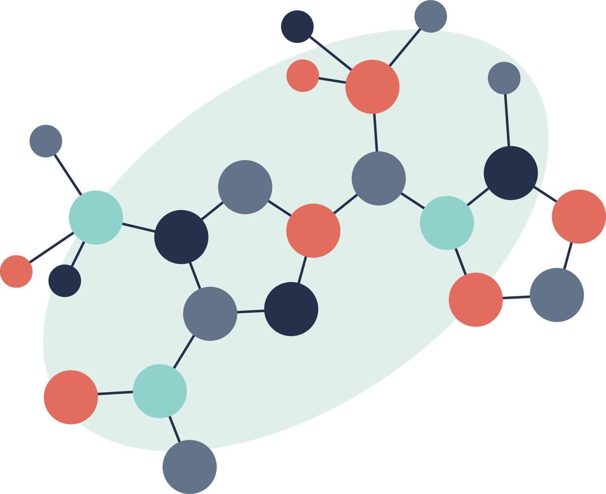 réseau de structure d'atome de molécules. illustration vectorielle vecteur