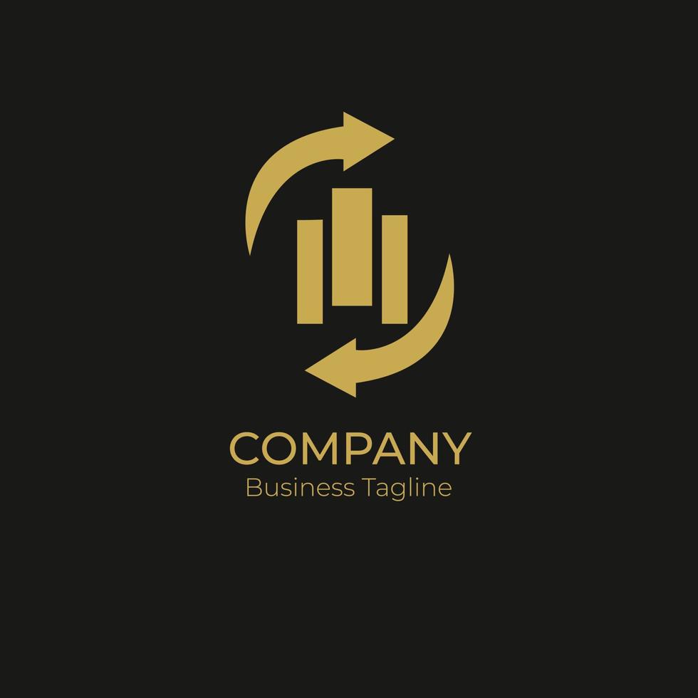logo entreprise entreprise or noir vecteur