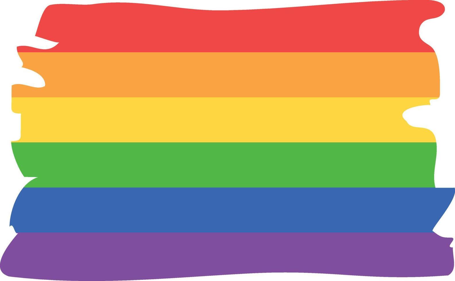 vecteur de brosse drapeau arc-en-ciel, forme de couleurs lgbt