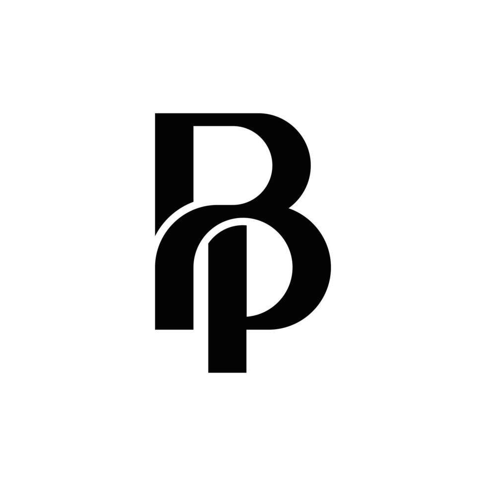 conception abstraite du logo monogramme des initiales bp, icône pour les entreprises, modèle, simple, élégant vecteur