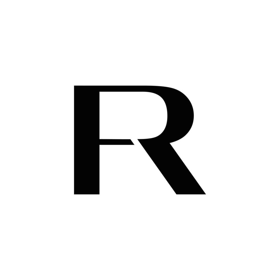création de logo monogramme abstrait rf ou fr initiales, icône pour les entreprises, modèle, simple, élégant vecteur
