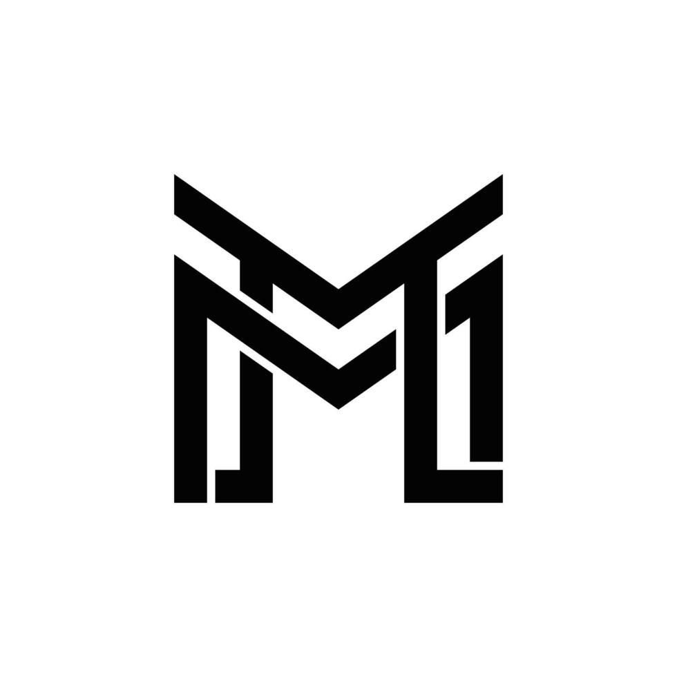 création de logo monogramme abstrait mm initiales, icône pour les entreprises, modèle, simple, élégant vecteur