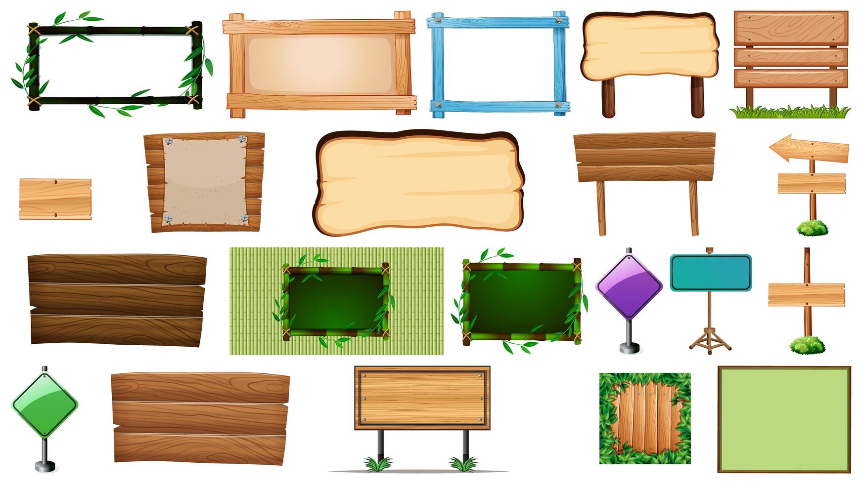 ensemble de divers types de bannière de signe vecteur