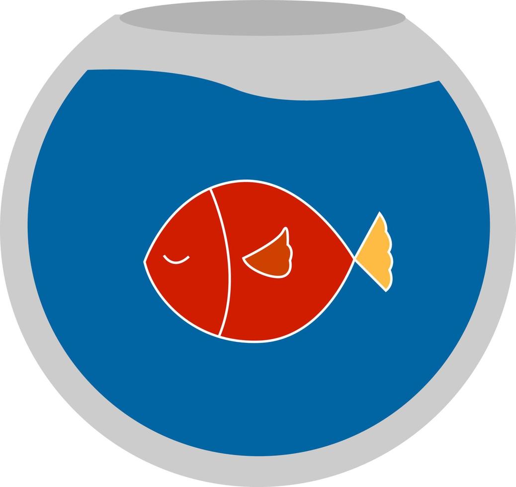 poisson dans l'aquarium, illustration, vecteur sur fond blanc.