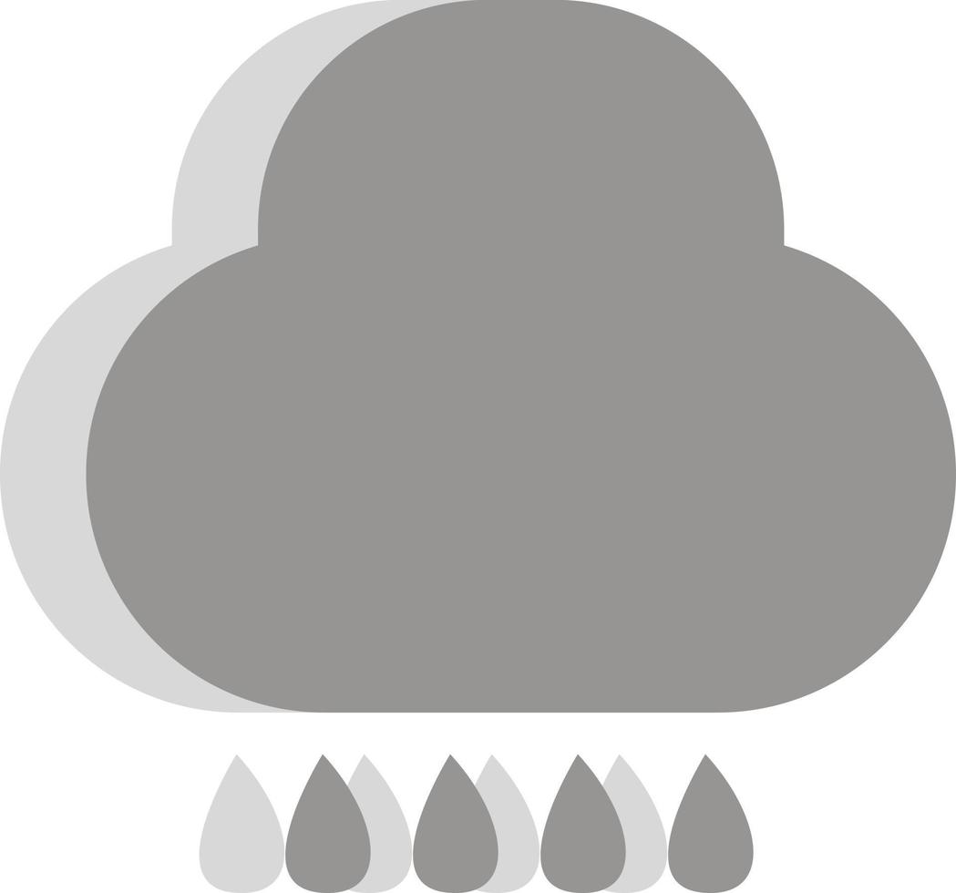 nuage de pluie, illustration, vecteur sur fond blanc.