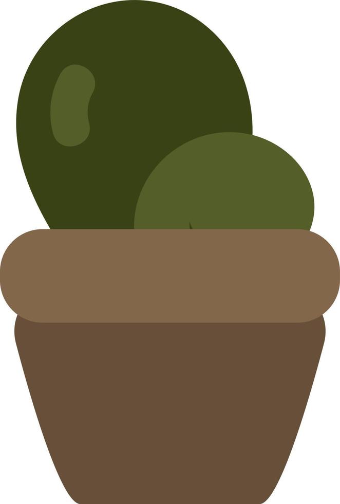 succulente en pot, illustration, sur fond blanc. vecteur