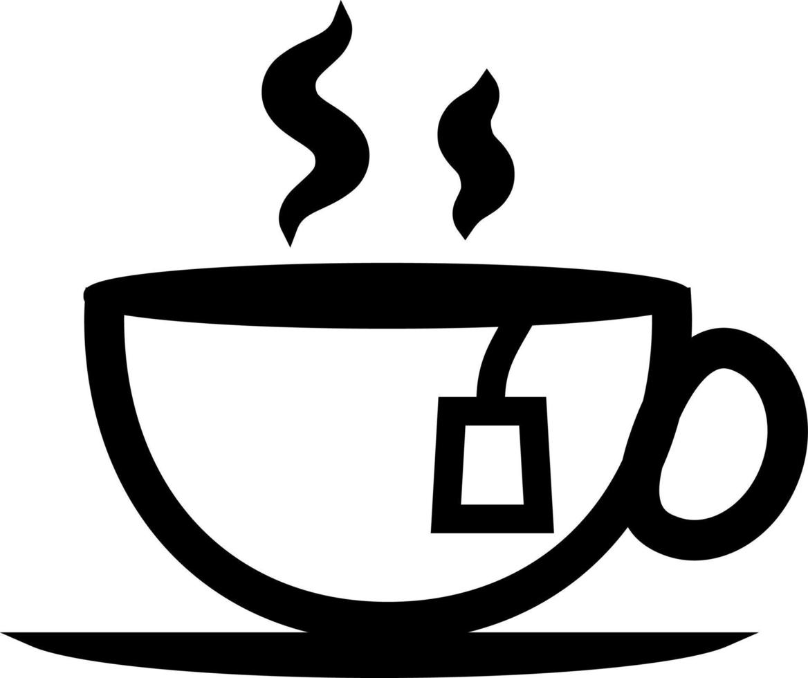 tasse de thé chaud, illustration, vecteur, sur fond blanc. vecteur