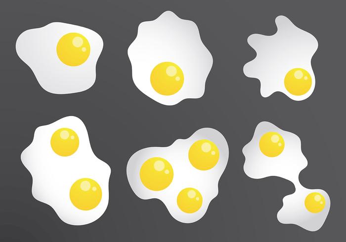 Fried Egg Icônes vecteur libre
