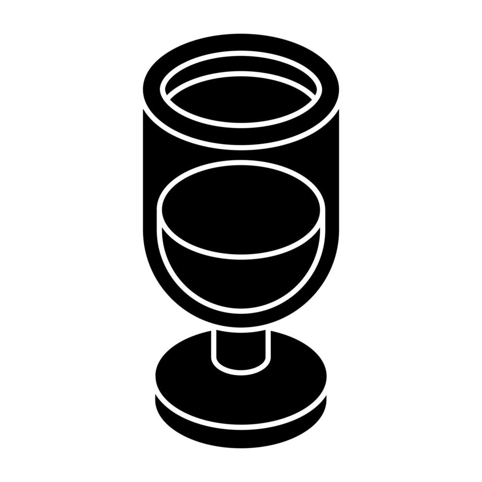 une icône de conception modifiable de verre à boire vecteur