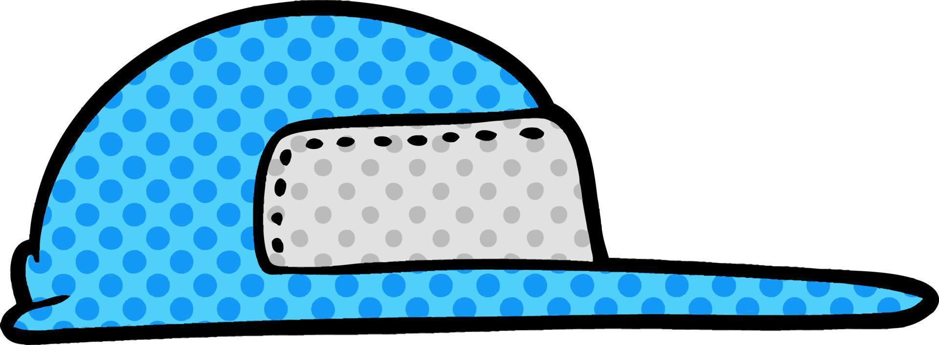 chapeau bleu dessin animé vecteur