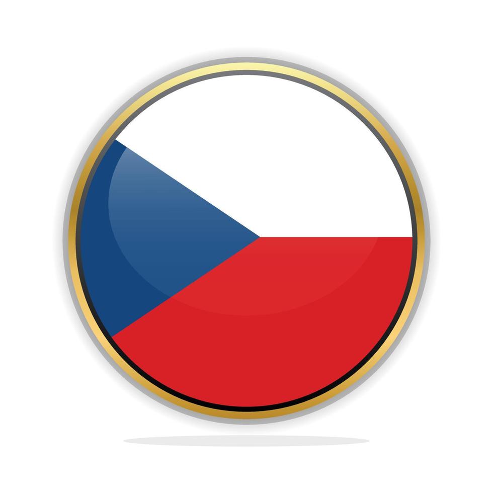 modèle de conception de drapeau bouton république tchèque vecteur