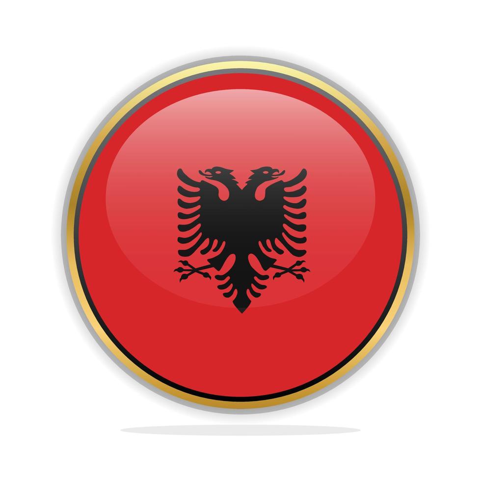 modèle de conception de drapeau bouton albanie vecteur