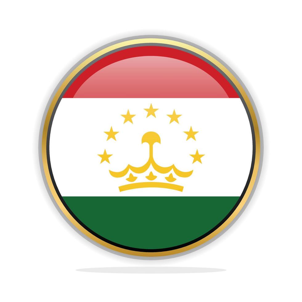 modèle de conception de drapeau de bouton tadjikistan vecteur