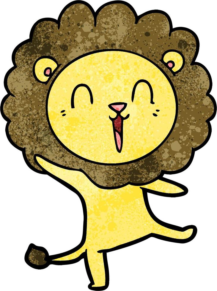 personnage de lion de vecteur en style cartoon