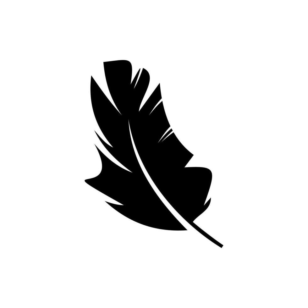 logo plume noire vecteur