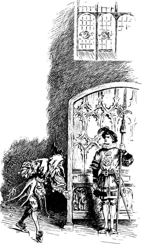 bouffon, illustration vintage vecteur