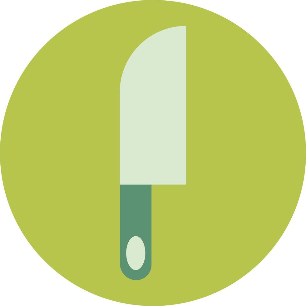 couteau de cuisine, illustration, sur fond blanc. vecteur