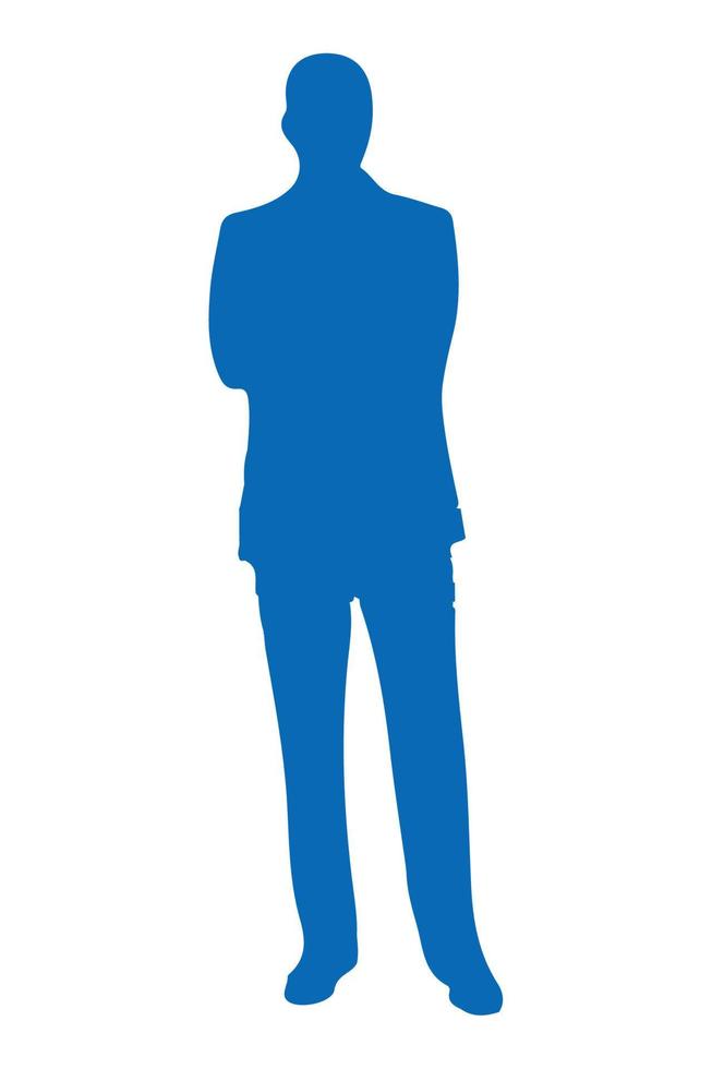 silhouette debout d'homme d'affaires vecteur