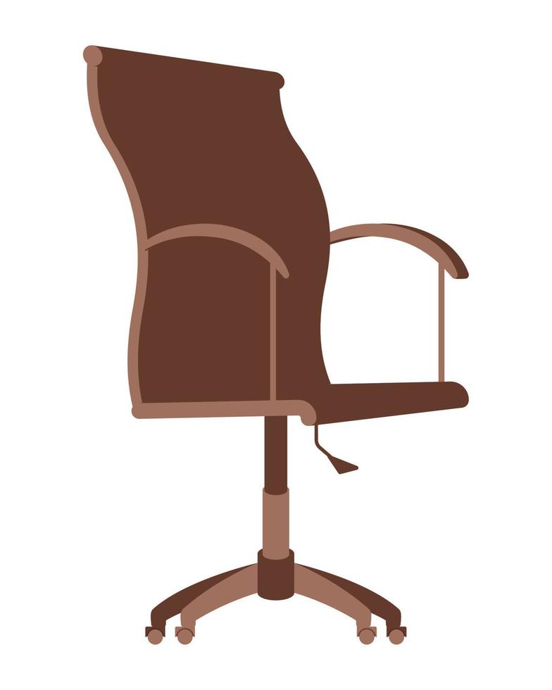 chaise de bureau marron vecteur