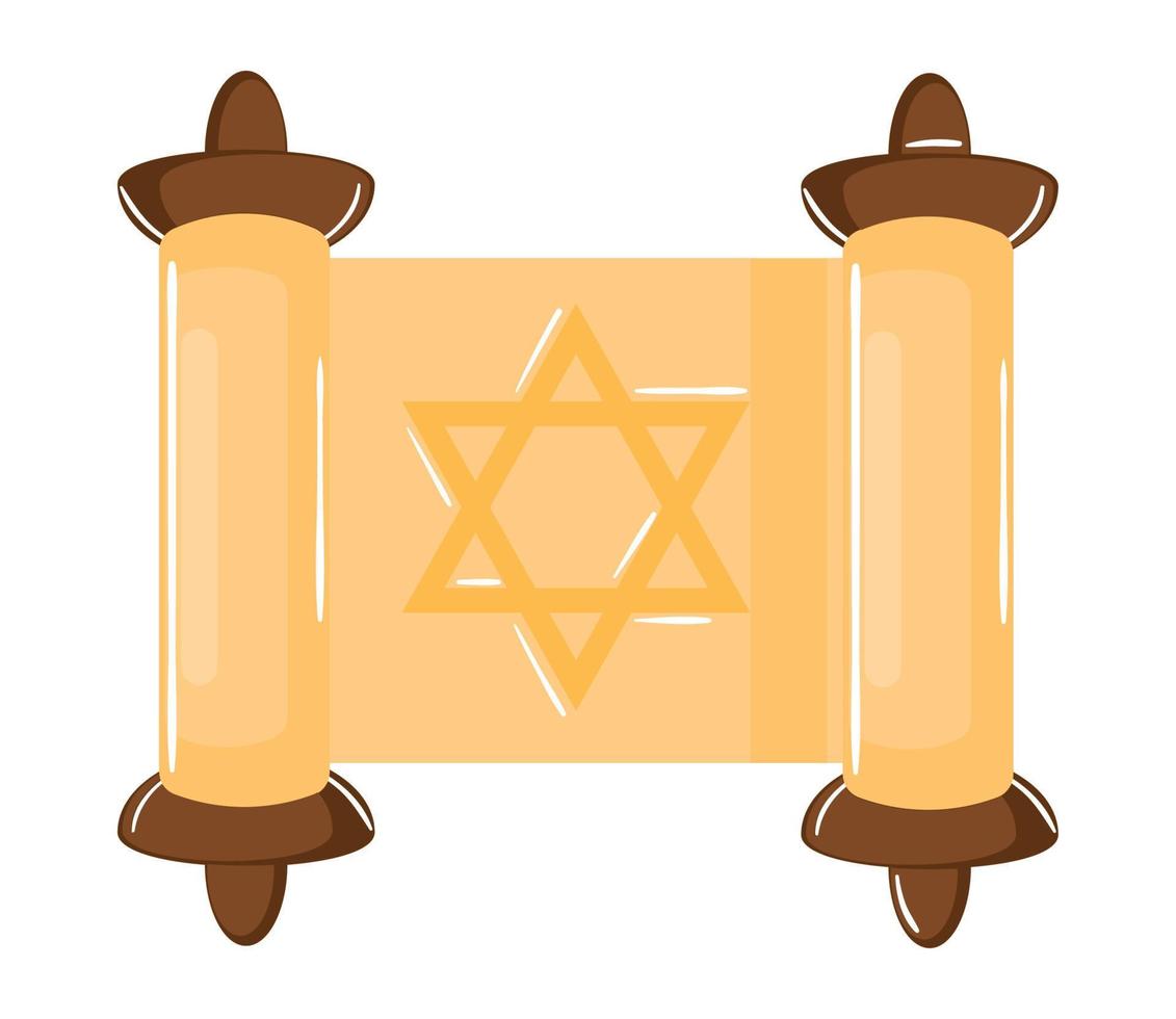 patchment de hanukkah avec étoile vecteur
