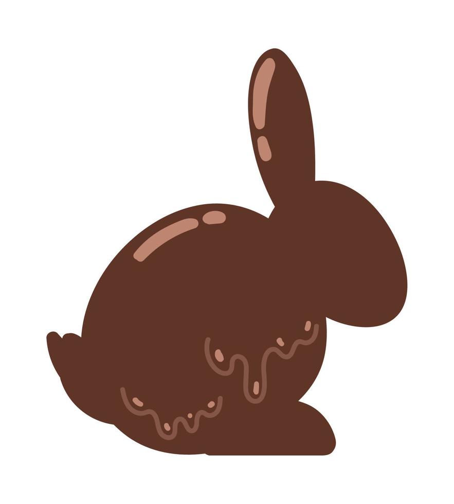 lapin de cacao au chocolat vecteur