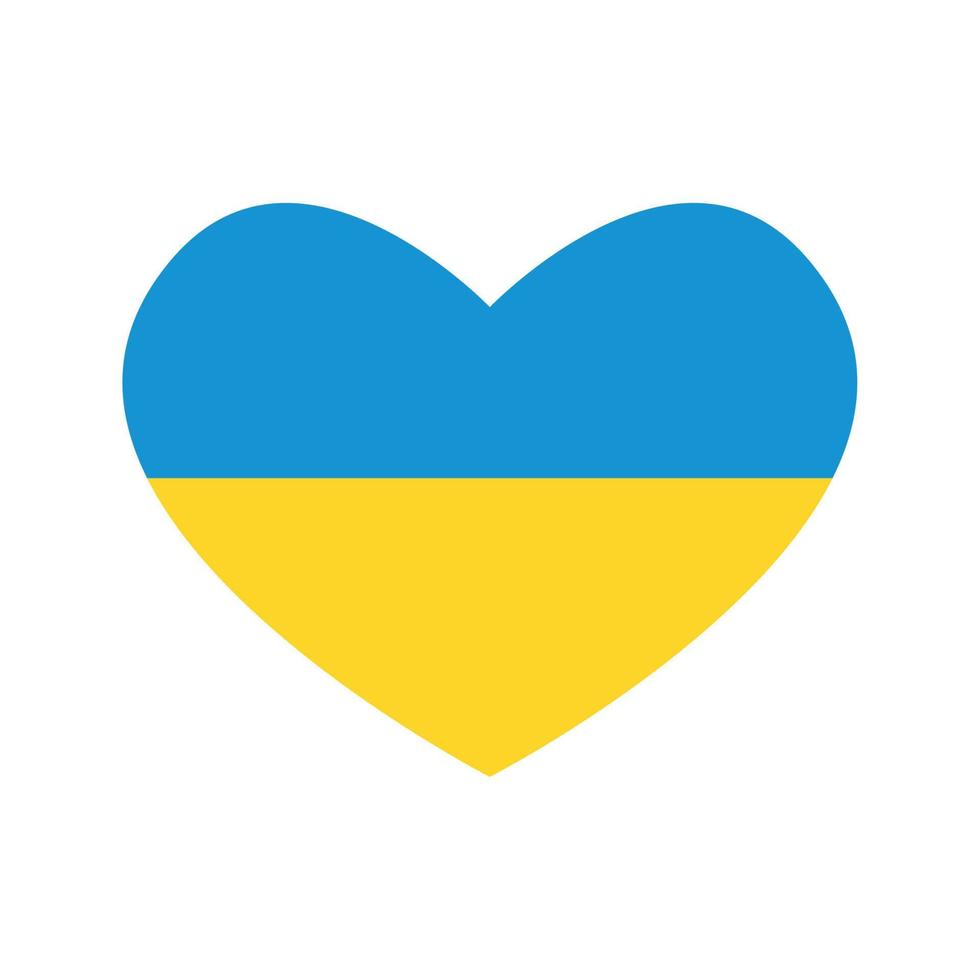 ukraine pas de guerre, drapeau dans le coeur vecteur