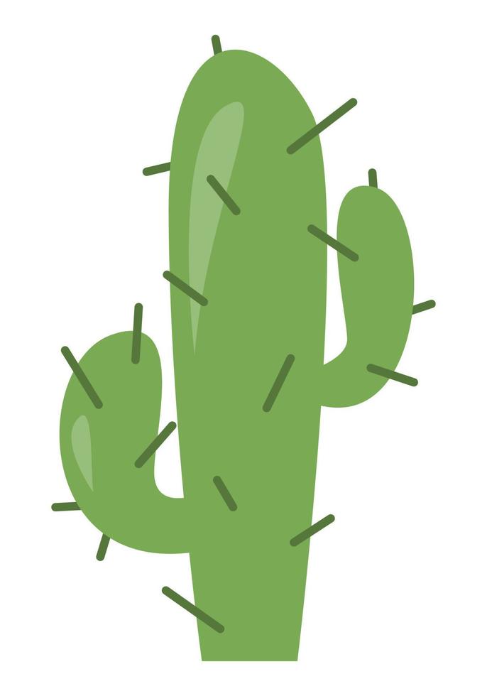 icône de cactus. plante, vert, concept de désert. style de dessin animé de vecteur plat