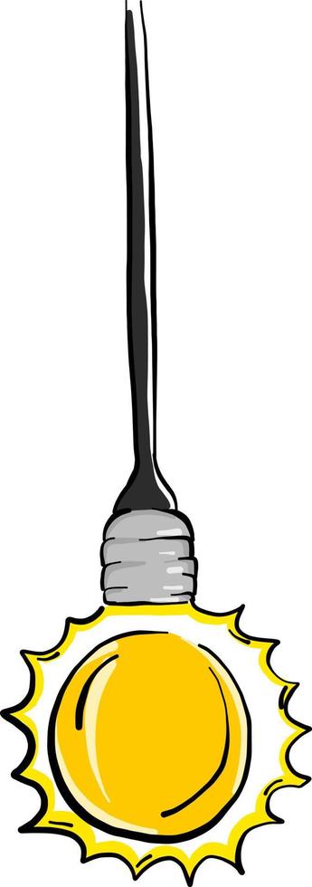 ampoule suspendue, illustration, vecteur sur fond blanc