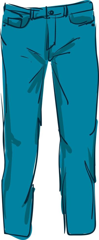 pantalon jeans homme, illustration, vecteur sur fond blanc.