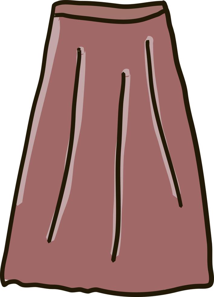 jupe femme rose, illustration, vecteur sur fond blanc.
