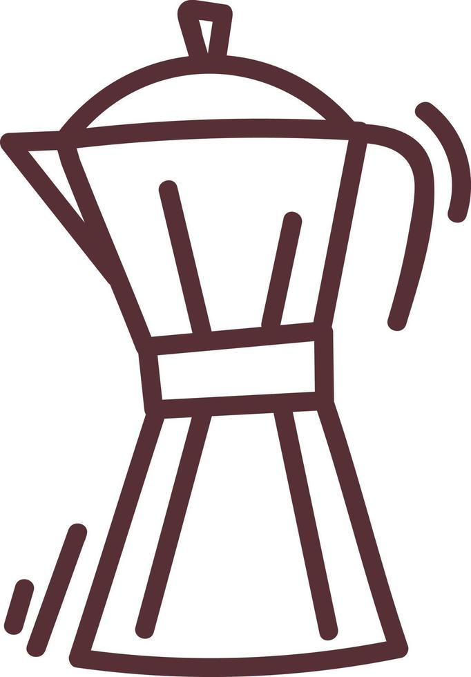 vieille cafetière, illustration, vecteur sur fond blanc.v