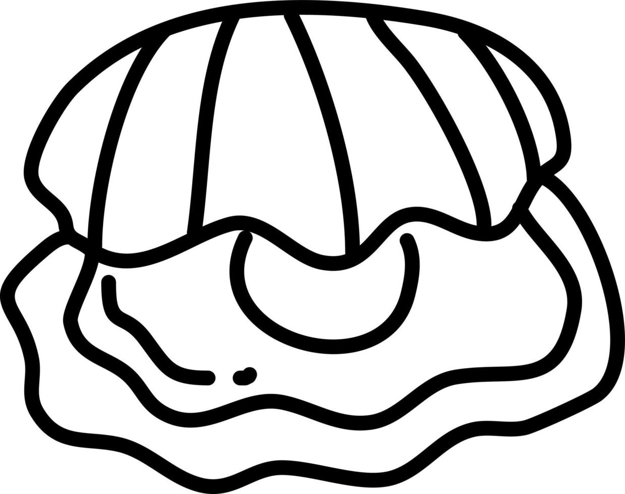 Shell avec diamant, illustration, vecteur sur fond blanc
