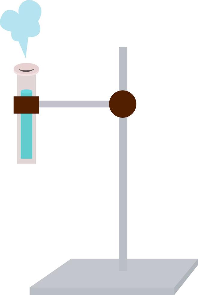 expérience chimique, illustration, vecteur sur fond blanc.