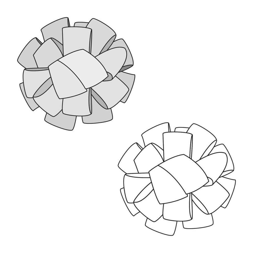 contour de dessin animé et arcs gris. vecteur