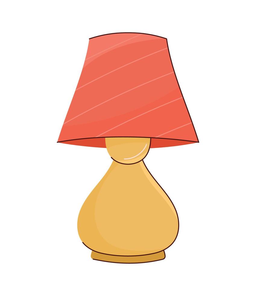 meubles de maison lampe rouge vecteur